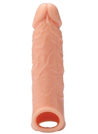 Телесная насадка EXTENDER WITH BALL STRAP 6.5 - 17 см. - Dream Toys - в Волжском купить с доставкой