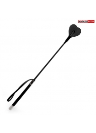 Черный стек с наконечником-сердечком - 54 см. - Notabu - купить с доставкой в Волжском