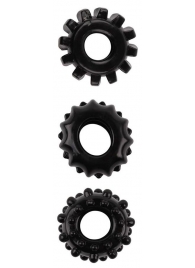 Набор из 3 черных эрекционных колец SET OF 3 COCKRINGS - Dream Toys - в Волжском купить с доставкой