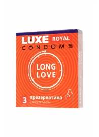 Презервативы с продлевающим эффектом LUXE Royal Long Love - 3 шт. - Luxe - купить с доставкой в Волжском