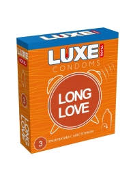 Презервативы с продлевающим эффектом LUXE Royal Long Love - 3 шт. - Luxe - купить с доставкой в Волжском