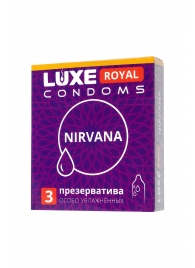 Презервативы с увеличенным количеством смазки LUXE Royal Nirvana - 3 шт. - Luxe - купить с доставкой в Волжском