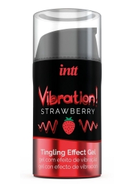 Жидкий интимный гель с эффектом вибрации Vibration! Strawberry - 15 мл. - INTT - купить с доставкой в Волжском