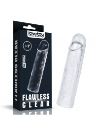 Прозрачная насадка-удлинитель Flawless Clear Penis Sleeve Add 1 - 15,5 см. - Lovetoy - в Волжском купить с доставкой