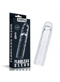 Прозрачная насадка-удлинитель Flawless Clear Penis Sleeve Add 2 - 19 см. - Lovetoy - в Волжском купить с доставкой