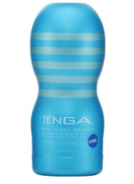 Мастурбатор с охлаждающей смазкой TENGA Original Vacuum Cup Cool - Tenga - в Волжском купить с доставкой