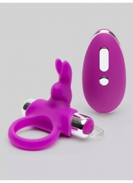 Лиловое виброкольцо с пультом ДУ Remote Control Cock Ring - Happy Rabbit - в Волжском купить с доставкой