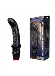 Черный вибромассажер простаты 6  Premium Prostate Massager - BlueLine - в Волжском купить с доставкой