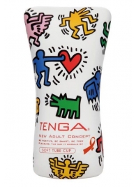 Мастурбатор-туба Keith Haring Soft Tube CUP - Tenga - в Волжском купить с доставкой