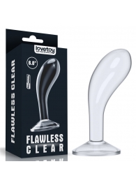 Прозрачный стимулятор простаты Flawless Clear Prostate Plug - 15 см. - Lovetoy - в Волжском купить с доставкой