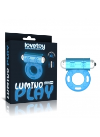 Голубое, светящееся в темноте эрекционное виброкольцо Lumino Play Vibrating Penis Ring - Lovetoy - в Волжском купить с доставкой