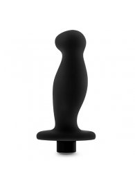 Черный анальный вибромассажёр Silicone Vibrating Prostate Massager 02 - 10,8 см. - Blush Novelties - в Волжском купить с доставкой