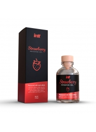 Массажный гель с ароматом клубники Strawberry - 30 мл. - INTT - купить с доставкой в Волжском