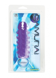 Закрытая фиолетовая насадка с пупырышками SAMURAI PENIS SLEEVE PURPLE - 14,5 см. - NMC - в Волжском купить с доставкой