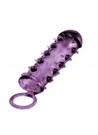 Закрытая фиолетовая насадка с пупырышками SAMURAI PENIS SLEEVE PURPLE - 14,5 см. - NMC - в Волжском купить с доставкой