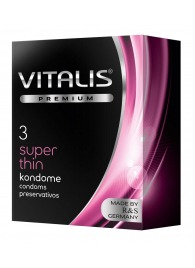 Ультратонкие презервативы VITALIS PREMIUM super thin - 3 шт. - Vitalis - купить с доставкой в Волжском