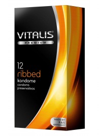 Ребристые презервативы VITALIS PREMIUM ribbed - 12 шт. - Vitalis - купить с доставкой в Волжском