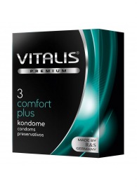 Контурные презервативы VITALIS PREMIUM comfort plus - 3 шт. - Vitalis - купить с доставкой в Волжском