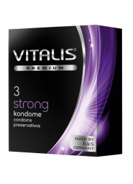 Презервативы с утолщенной стенкой VITALIS PREMIUM strong - 3 шт. - Vitalis - купить с доставкой в Волжском