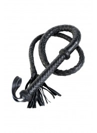 Длинный кожаный кнут с хлопушками на конце - ToyFa - купить с доставкой в Волжском