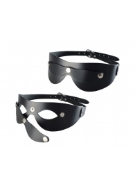 Черная кожаная маска  Новичок - Sitabella - купить с доставкой в Волжском