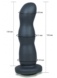 Черная анальная рельефная насадка-фаллоимитатор - 15 см. - LOVETOY (А-Полимер) - купить с доставкой в Волжском