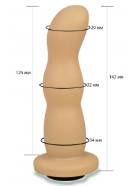 Телесная рельефная насадка Harness - 14,2 см. - LOVETOY (А-Полимер) - купить с доставкой в Волжском