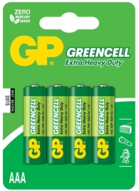 Батарейки солевые GP GreenCell AAA/R03G - 4 шт. - Элементы питания - купить с доставкой в Волжском