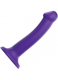 Фиолетовый фаллоимитатор-насадка Strap-On-Me Dildo Dual Density size M - 18 см. - Strap-on-me - купить с доставкой в Волжском