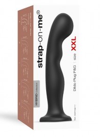 Черная насадка Strap-On-Me Dildo Plug P G size XXL - Strap-on-me - купить с доставкой в Волжском