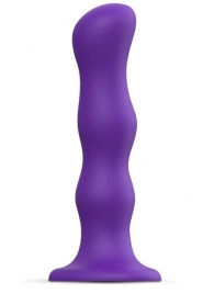 Фиолетовая насадка Strap-On-Me Dildo Geisha Balls size M - Strap-on-me - купить с доставкой в Волжском