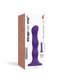 Фиолетовая насадка Strap-On-Me Dildo Geisha Balls size XL - Strap-on-me - купить с доставкой в Волжском