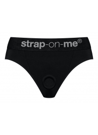 Черные трусики для насадок Heroine Lingerie Harness - size L - Strap-on-me - купить с доставкой в Волжском
