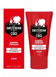 Пролонгирующий лубрикант Numbing CBD from Amsterdam - 50 мл. - Shots Media BV - купить с доставкой в Волжском