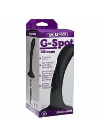 Черная изогнутая насадка Vac-U-Lock G-Spot - 16,5 см. - Doc Johnson - купить с доставкой в Волжском