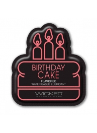 Лубрикант на водной основе со вкусом торта с кремом Wicked Aqua Birthday cake - 3 мл. - Wicked - купить с доставкой в Волжском