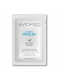 Легкий лубрикант на водной основе Wicked Simply AQUA - 3 мл. - Wicked - купить с доставкой в Волжском