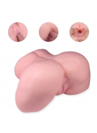 Реалистичный мастурбатор-полуторс с 2 рабочими отверстиями - S-HANDE - в Волжском купить с доставкой