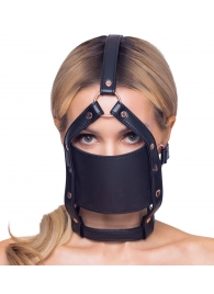 Черный намордник с кляпом-шаром Head Harness With A Gag - Orion - купить с доставкой в Волжском