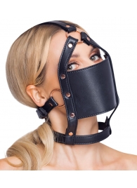 Черный намордник с кляпом-шаром Head Harness With A Gag - Orion - купить с доставкой в Волжском