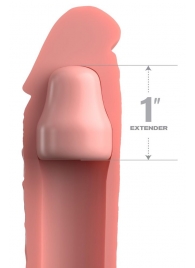 Телесная насадка-удлинитель 1 Inch Silicone X-tension - 17,8 см. - Pipedream - в Волжском купить с доставкой