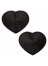 Черные пэстисы в форме сердечек Heart Pasties - California Exotic Novelties - купить с доставкой в Волжском