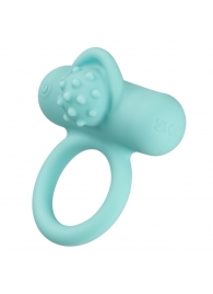 Аквамариновое эрекционное виброкольцо Silicone Rechargeable Nubby Lover’s Delight - California Exotic Novelties - в Волжском купить с доставкой