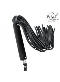 Черная кожаная плеть-флоггер - 84 см. - Notabu - купить с доставкой в Волжском