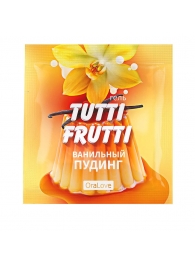 Пробник гель-смазки Tutti-frutti со вкусом ванильного пудинга - 4 гр. - Биоритм - купить с доставкой в Волжском