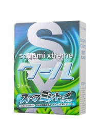 Презервативы Sagami Xtreme Mint с ароматом мяты - 3 шт. - Sagami - купить с доставкой в Волжском