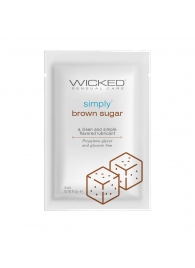 Саше лубриканта на водной основе Simply Aqua Brown Sugar с ароматом коричневого сахара - 3 мл. - Wicked - купить с доставкой в Волжском