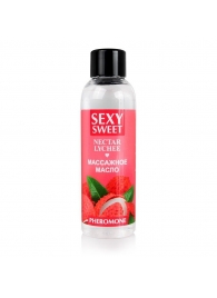 Массажное масло Sexy Sweet Nectar Lychee с феромонами и ароматом личи - 75 мл. - Биоритм - купить с доставкой в Волжском