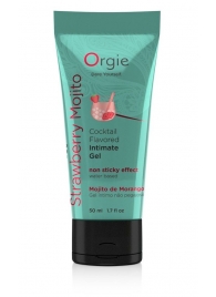 Съедобный интимный гель Orgie Lube Tube Cocktail Strawberry Mojito - 50 мл. - ORGIE - купить с доставкой в Волжском