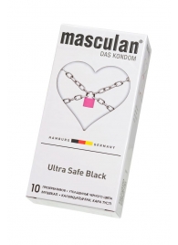 Ультрапрочные презервативы Masculan Ultra Safe Black - 10 шт. - Masculan - купить с доставкой в Волжском